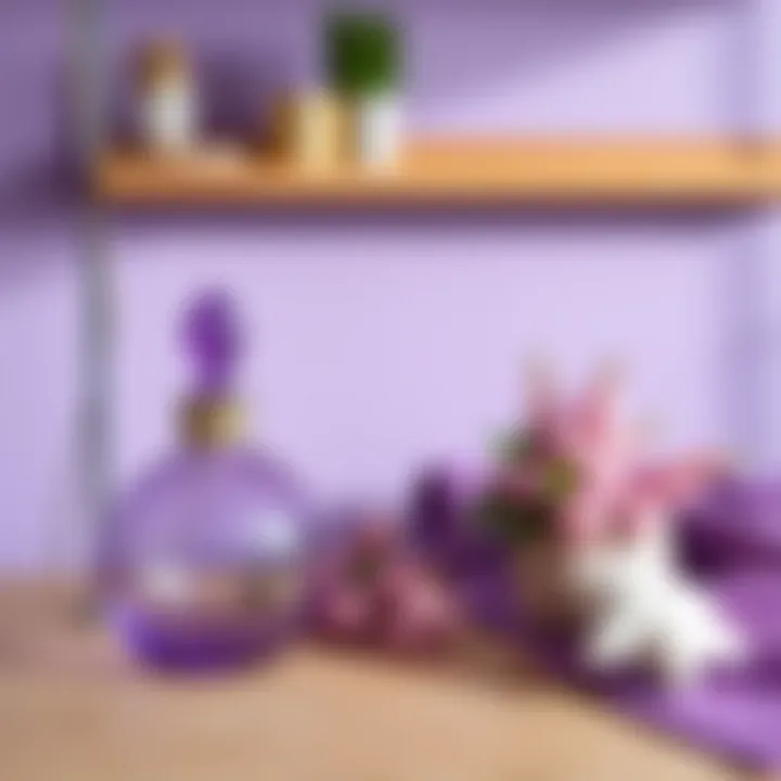 Aesthetic accessories that enhance the lilac and purple color scheme