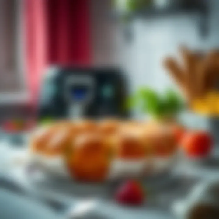 Beautifully Baked Airfryer Cake Final presentation of a beautifully baked airfryer cake