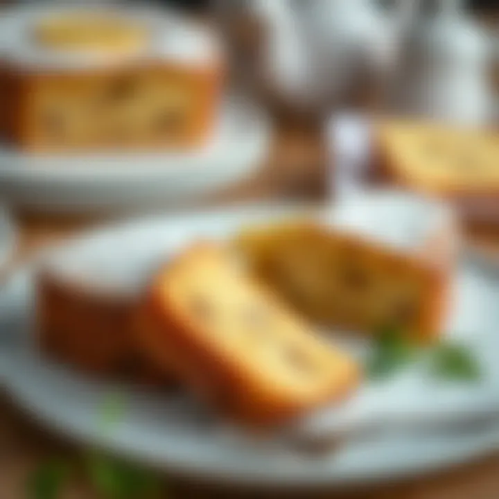 Moist Texture of Airfryer Cake Sliced airfryer cake showcasing its moist texture