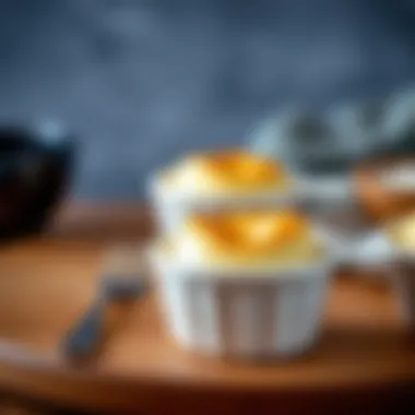 Elegant Souffle Presentation Airfryer souffle in a stylish ramekin