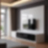 Modern gypsum TV unit design showcasing sleek aesthetics