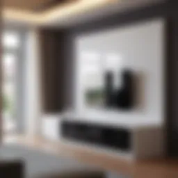 Modern gypsum TV unit design showcasing sleek aesthetics