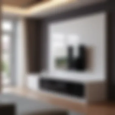 Sleek and Modern Gypsum TV Unit Modern gypsum TV unit design showcasing sleek aesthetics