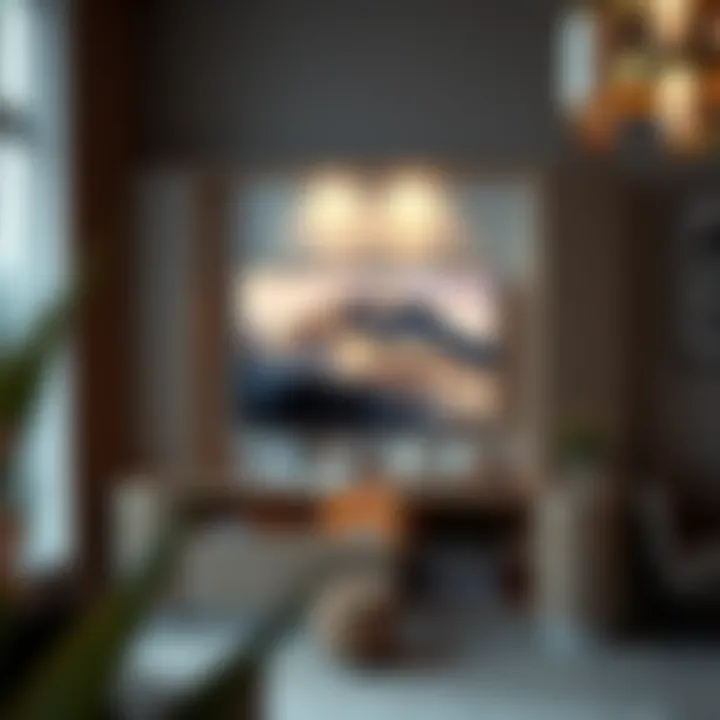 Stylish Gypsum TV Unit with Integrated Lighting Stylish gypsum TV unit with integrated lighting features