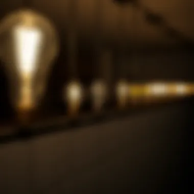 Evolution of Light Bulbs Historical timeline depicting the evolution of light bulbs from inception to modern times