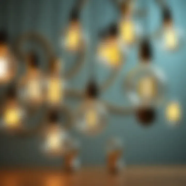 Diverse Light Bulb Designs Illustration of various types of light bulbs showcasing their diverse designs