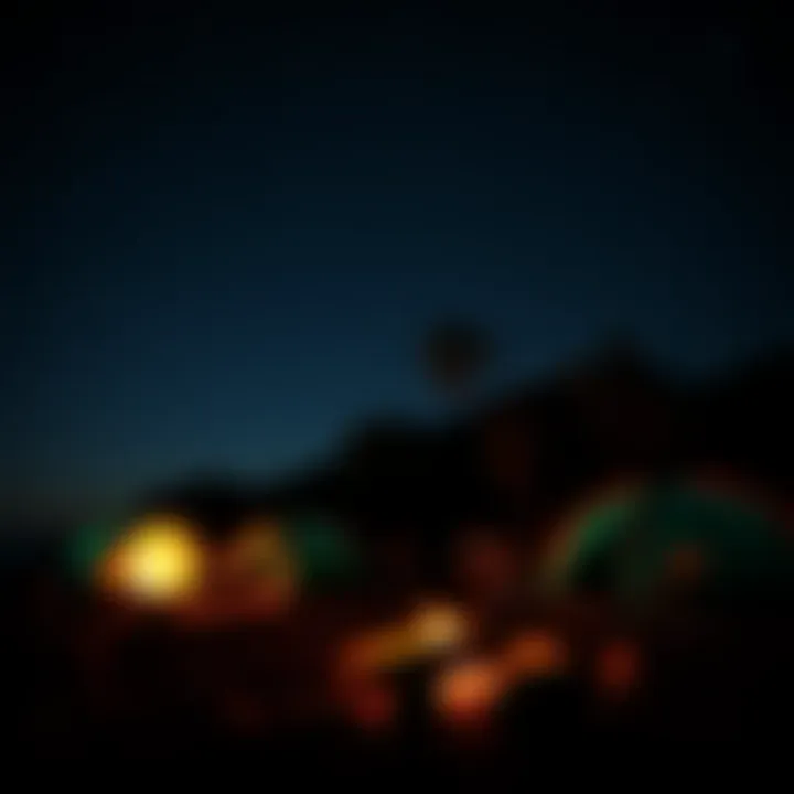 Campfire Under the Stars in Antalya Campfire gathering at a tent site under a starry sky in Antalya