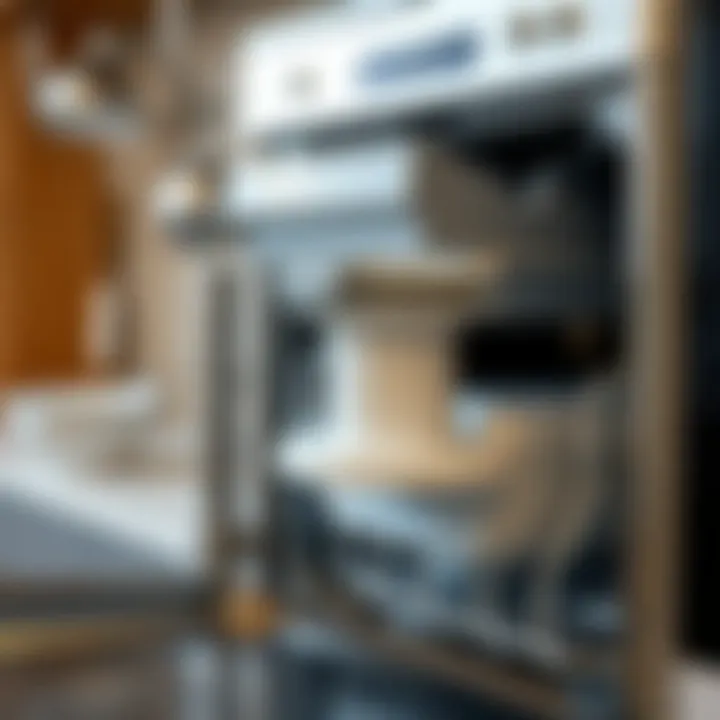 Visual guide on locating the dishwasher filter