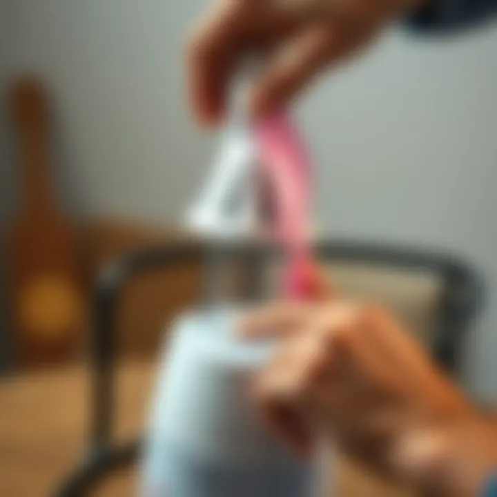 Arçelik aspirator with filter being removed carefully