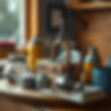 Detailed view of Arçelik sebil components.