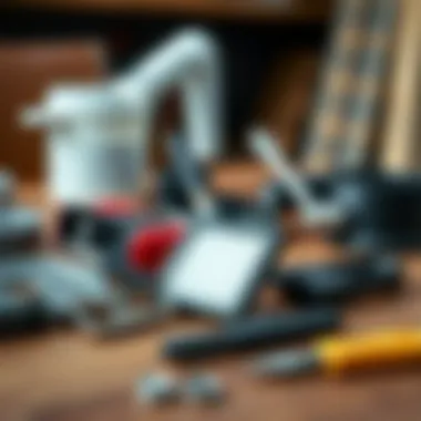 Tools required for removing Arçelik aspirator filter laid out on a table