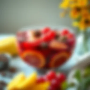 An inviting punch bowl filled with aromatic flavors