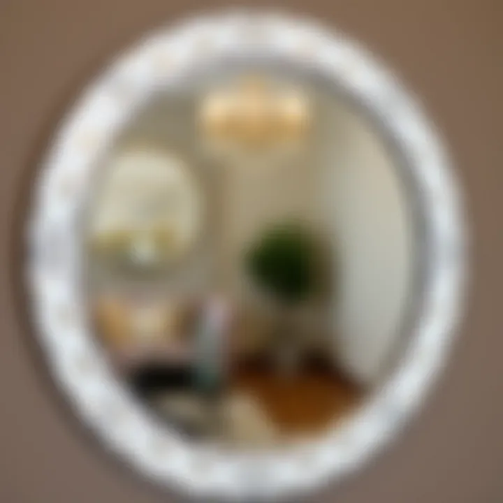 Geometric Pattern Design for Mirror Edges Artistic mirror edge showcasing geometric patterns