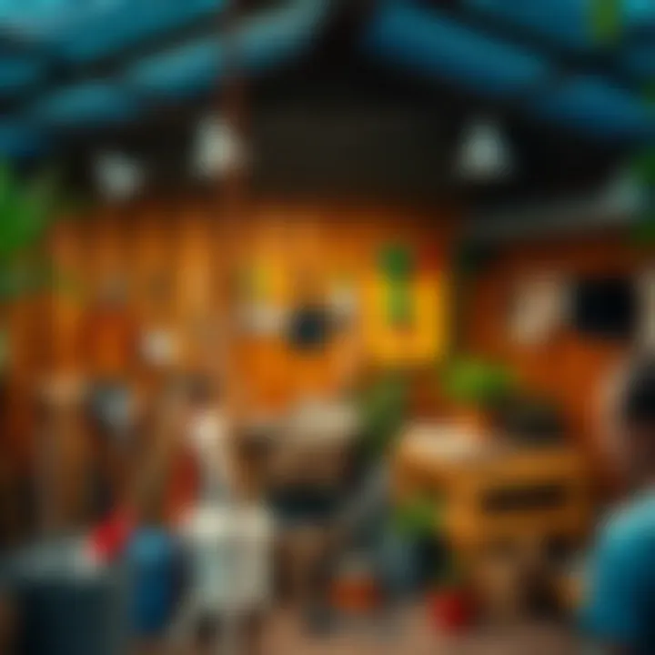 A well-organized garden shed filled with essential supplies