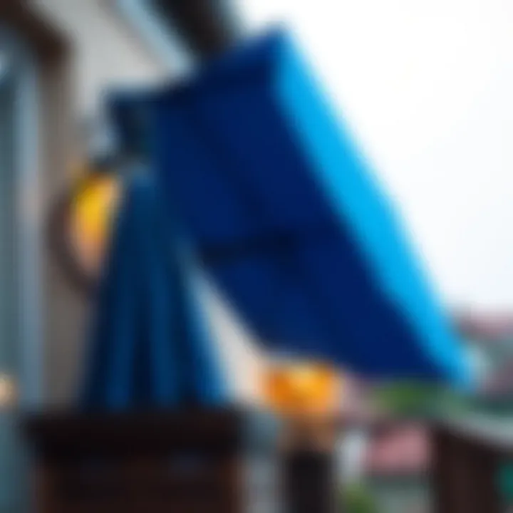 Installation process of a stylish balcony umbrella