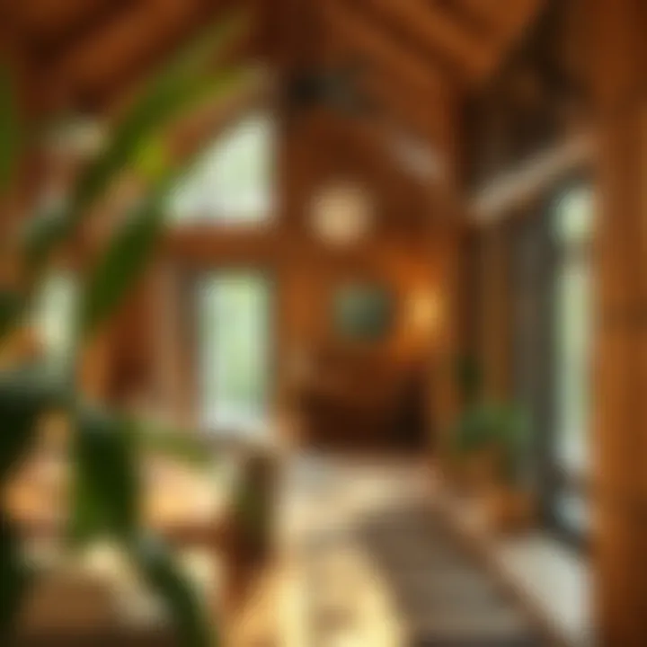 Sustainable Living Inside a Bamboo Home Interior view of a bamboo home highlighting sustainable living
