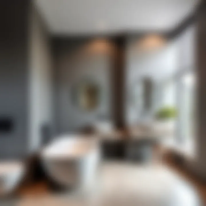 Elegant modern bathroom design showcasing minimalist features