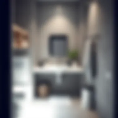 Small bathroom with efficient use of space and innovative storage solutions