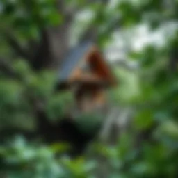 A beautifully crafted treehouse nestled among lush green branches