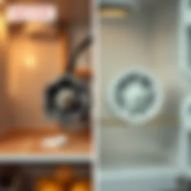 Before and after refrigerator motor cleaning