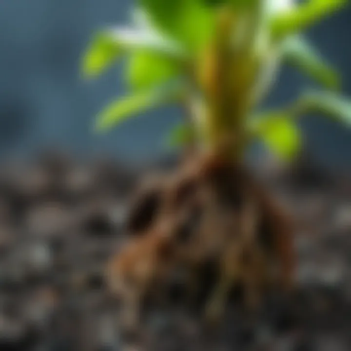 A healthy plant with well-developed roots