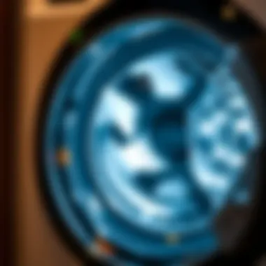 Washing Machine Cleaning Program Interface User interface of Bosch washing machine showing cleaning program