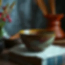 Crafted bowl with intricate designs