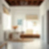 Bright room painted in soft white