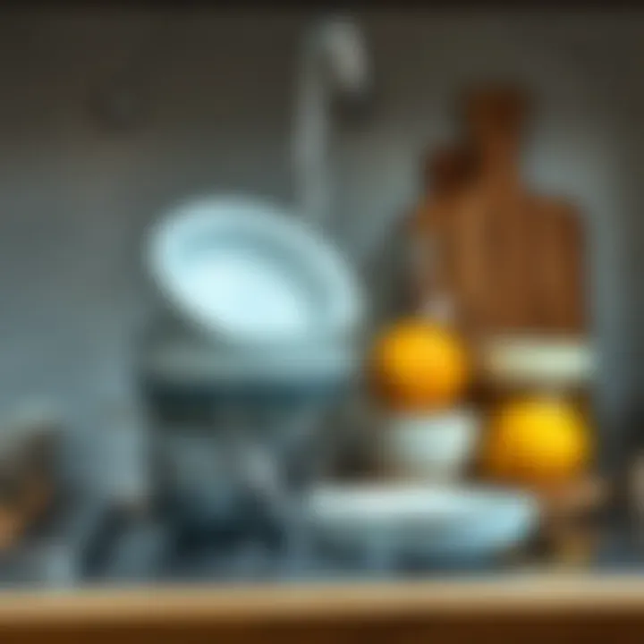 Signs of hard water damage on dishes