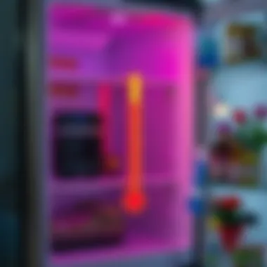 Energy efficiency graphic for refrigerator temperatures