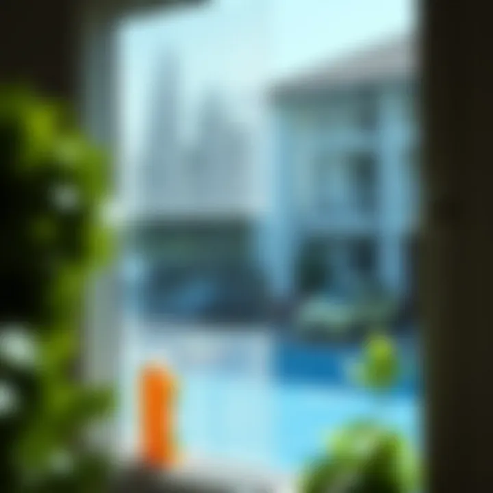 A sparkling clean window after using an effective cleaning solution.