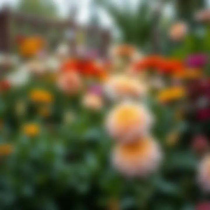 A Lush Garden of Revived Blooms A flourishing garden showcasing revived flowers