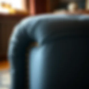 Upholstery Details of Chesterfield Design Close-up of Chesterfield upholstery details