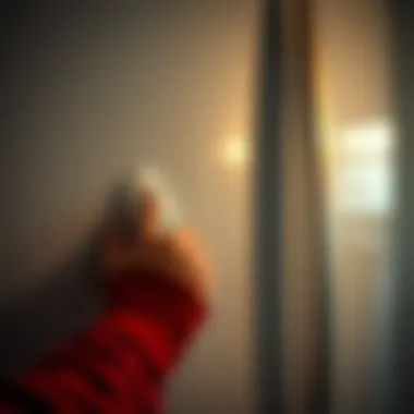 Applying Scratch Repair Solution Application of a scratch repair solution on a refrigerator