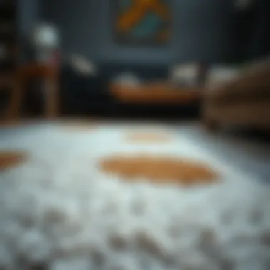 Clean carpet after removing coffee stain