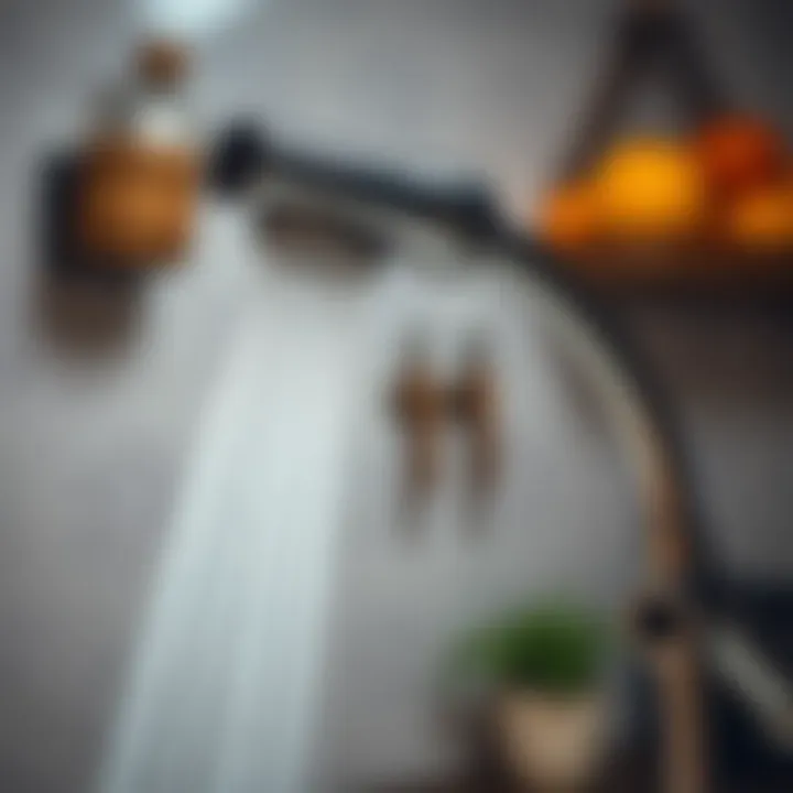 Close-up view of a clean spray arm showcasing its functionality.