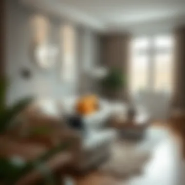 A pristine living room featuring clean upholstery