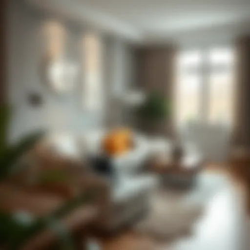 A pristine living room featuring clean upholstery