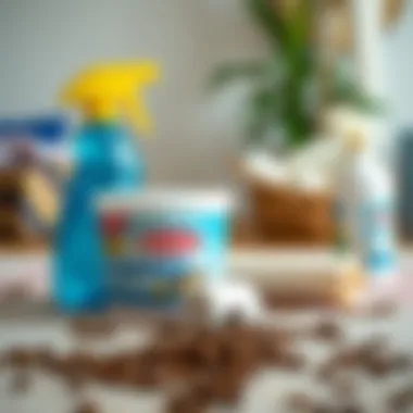 Materials for cleaning coffee stains on carpets