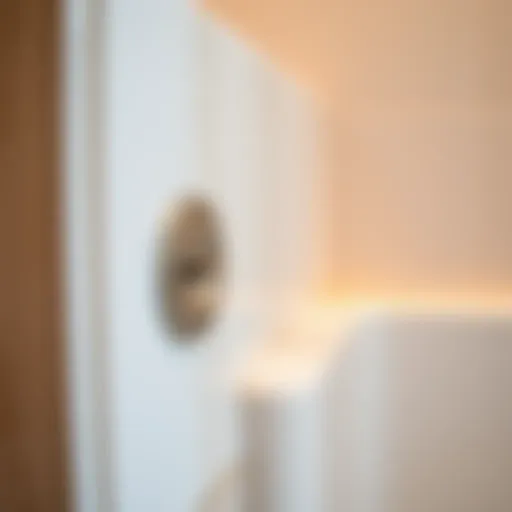 Close-up of shower cabin seal in need of cleaning