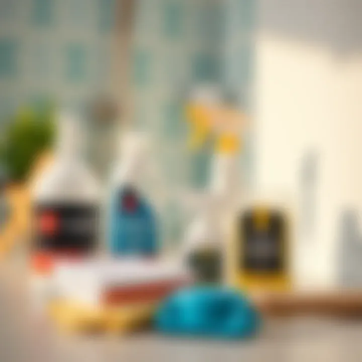 Cleaning supplies for maintaining shower seals