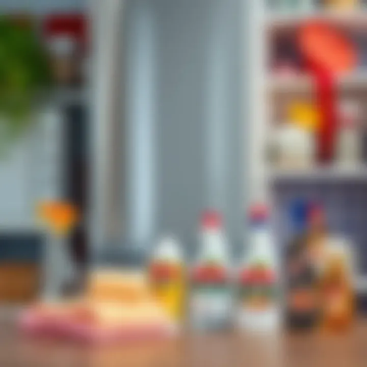 Essential Cleaning Supplies for Your Gray Refrigerator Cleaning supplies for refrigerator maintenance