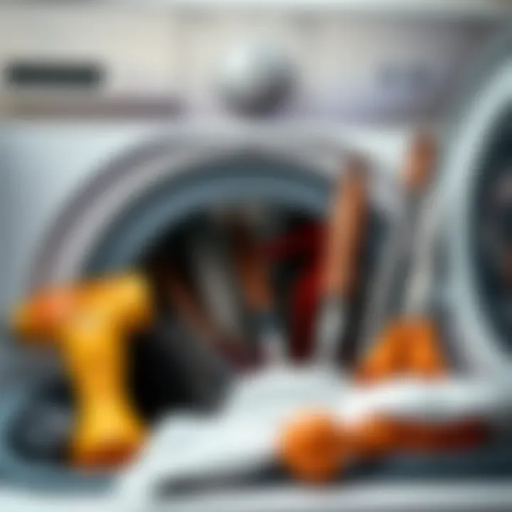 Essential tools for cleaning a washing machine compartment