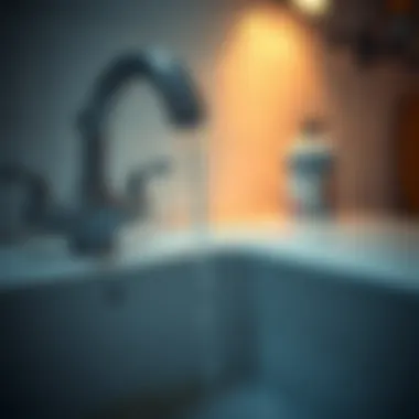 Clogged kitchen sink with water buildup