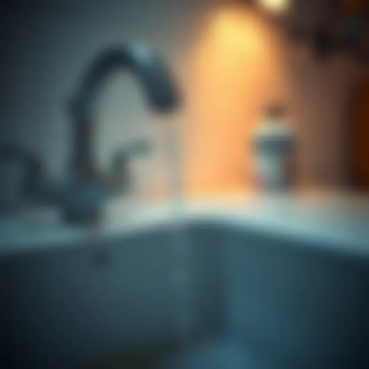 Clogged kitchen sink with water buildup