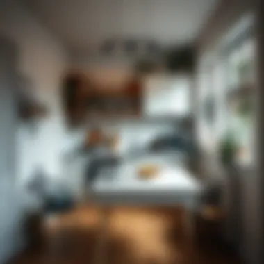 Compact dining area showcasing efficient space usage