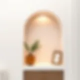 Elegant corner niche design with modern decor