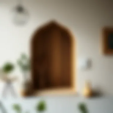 Rustic corner niche utilizing wood materials