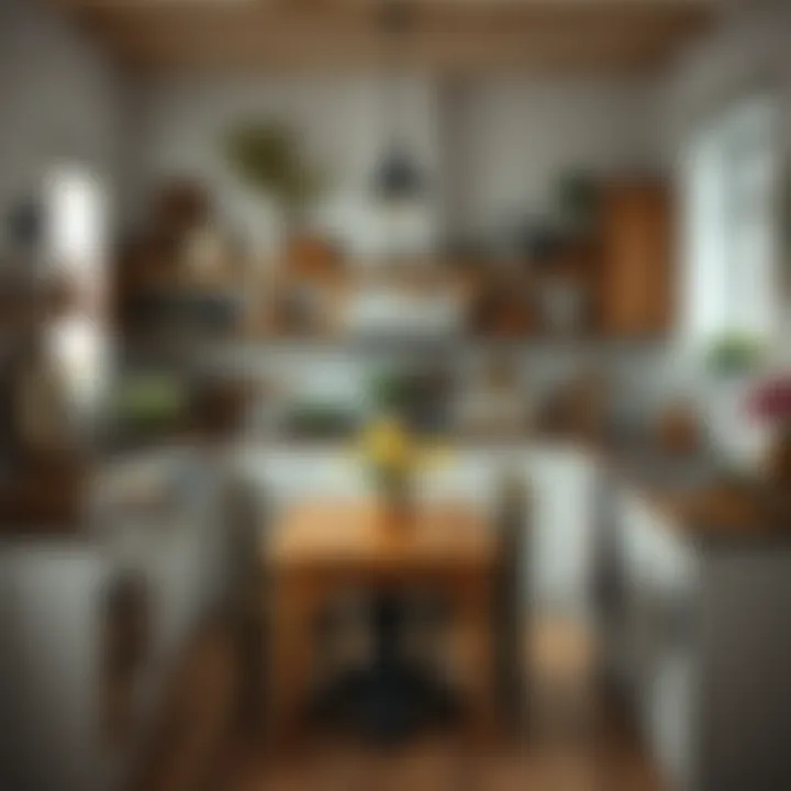 Charming rustic kitchen with vintage decor