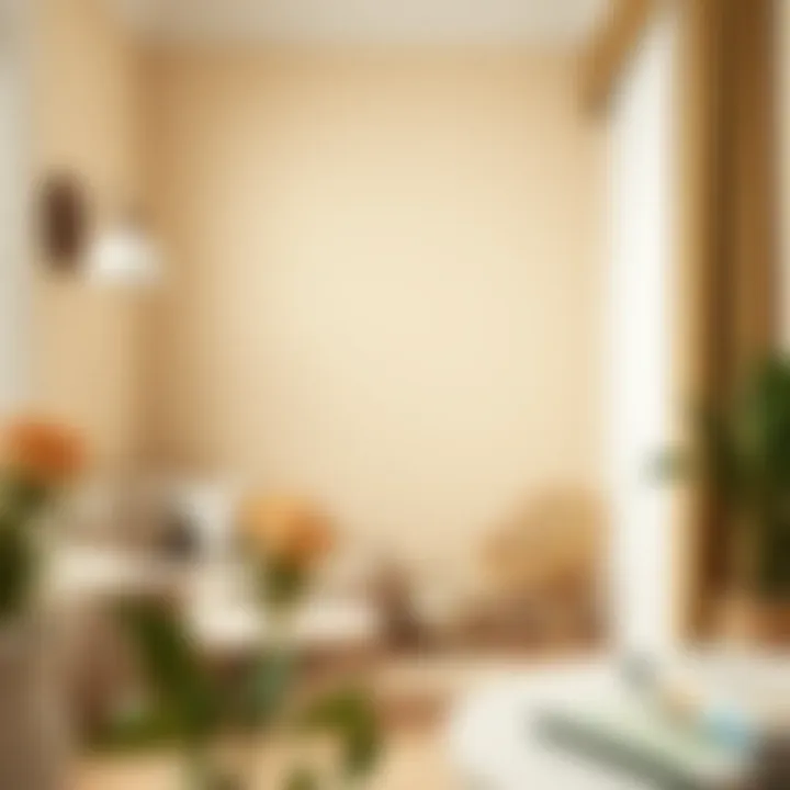 Light Beige for Warmth and Comfort Cozy corner with light beige wall